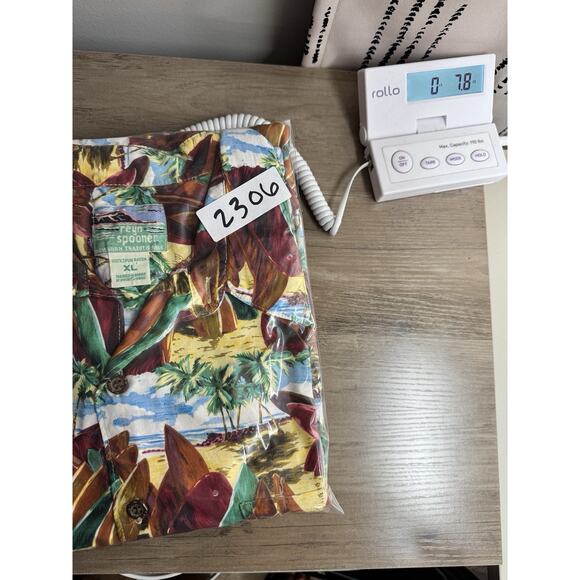 VTG 90s Reyn Spooner Mens Hawaiian Peggy Chun Aloha Camp Shirt XL Tiki Pop Art - Picture 10 of 10